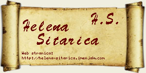 Helena Sitarica vizit kartica